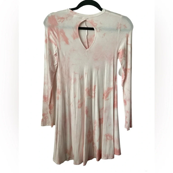 NORDSTROM Girls Large 10/12 Long Sleeves Pull On Tye Dye Casual Dress BNWOT - Picture 2 of 5